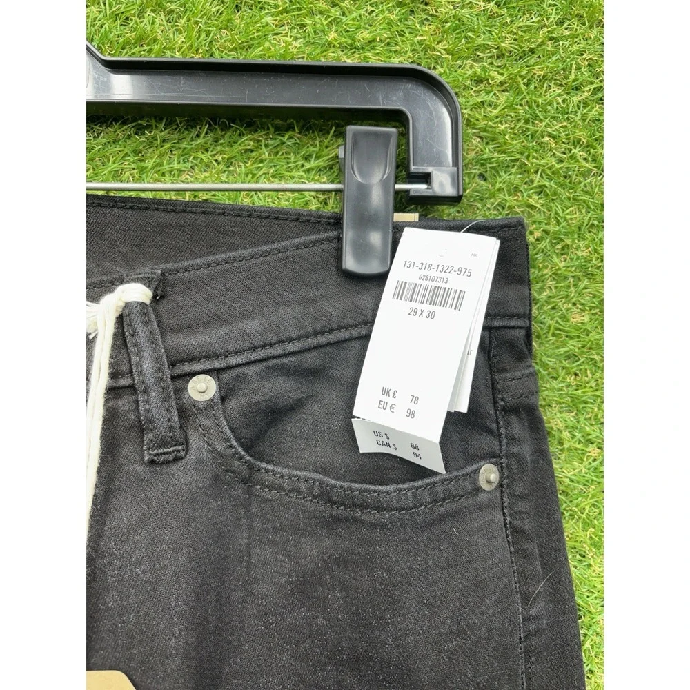 Abercrombie & Fitch Jeans Mens 29x30 Felix Super Slim Fit Stretch Black Denim